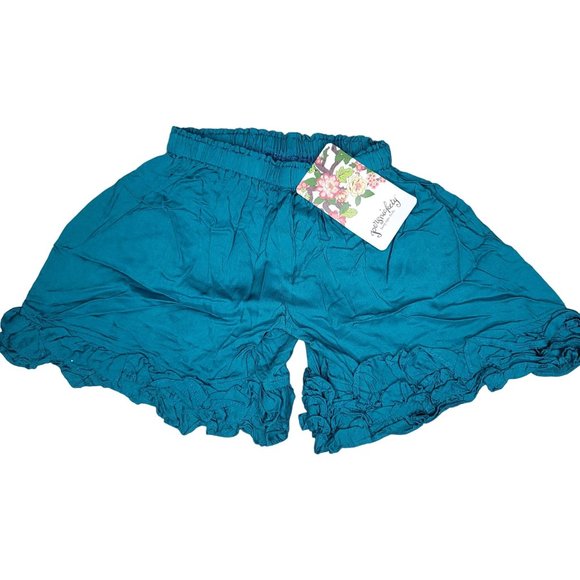 Persnickety NWT 100% cotton blue ruffle shorts photoshoot cute summer spring 4 - Picture 4 of 11